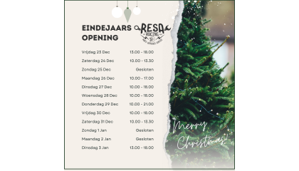 Eindejaars openingstijden Resa